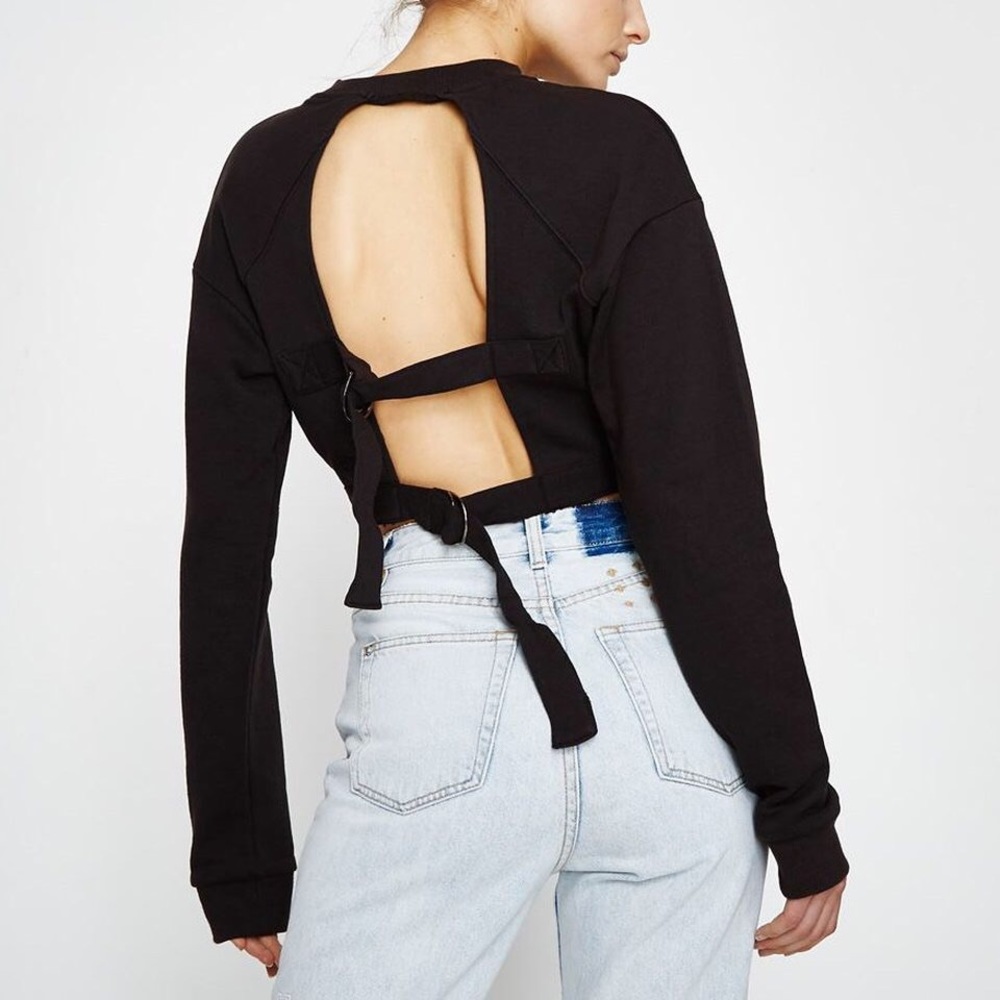 Ksubi Cropped Open Back Sweater